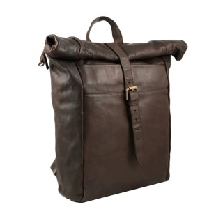 "Turin" washed leather backpack